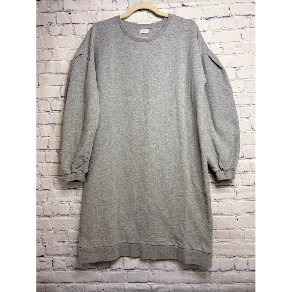 The Simple Folk Grey Melange Minimalist Casual Cozy Meadow Fleece Dress 10